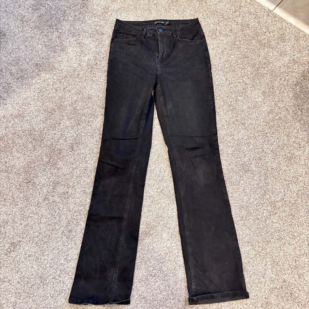 Long Tall Sally Washed Black Trouser Bootcut Jeans Size US 10